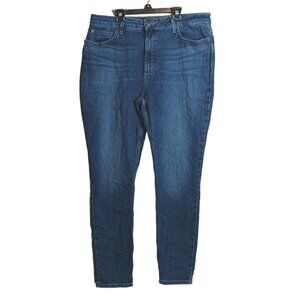 Lee Skinny Jeans Womens 18 Medium Wash High Rise 90s Y2K Stretch Denim